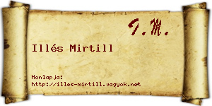 Illés Mirtill névjegykártya