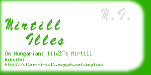 mirtill illes business card